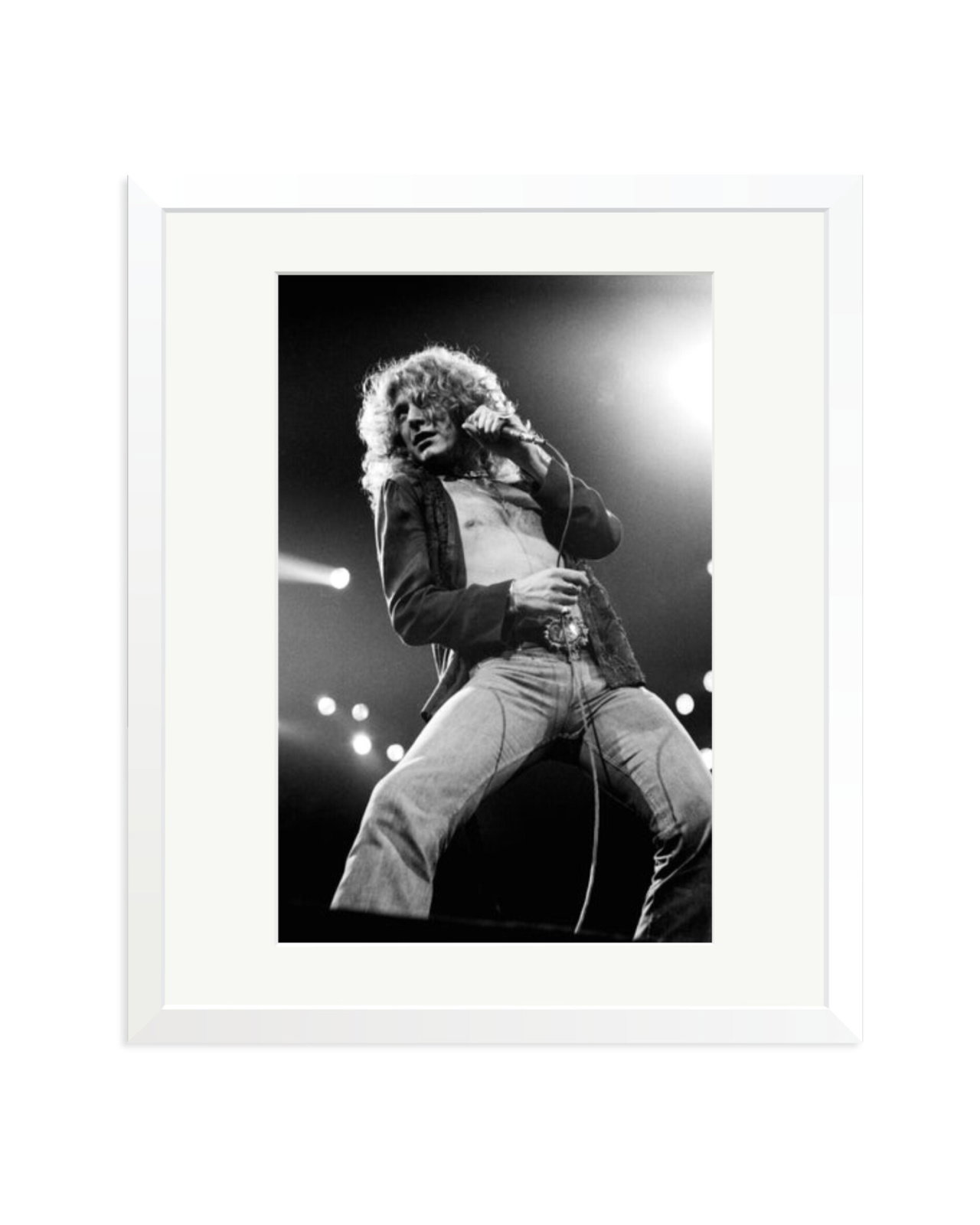 Robert Plant of Led Zeppelin 1977 White / Large