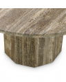 Florence Dining Table Silver Travertine