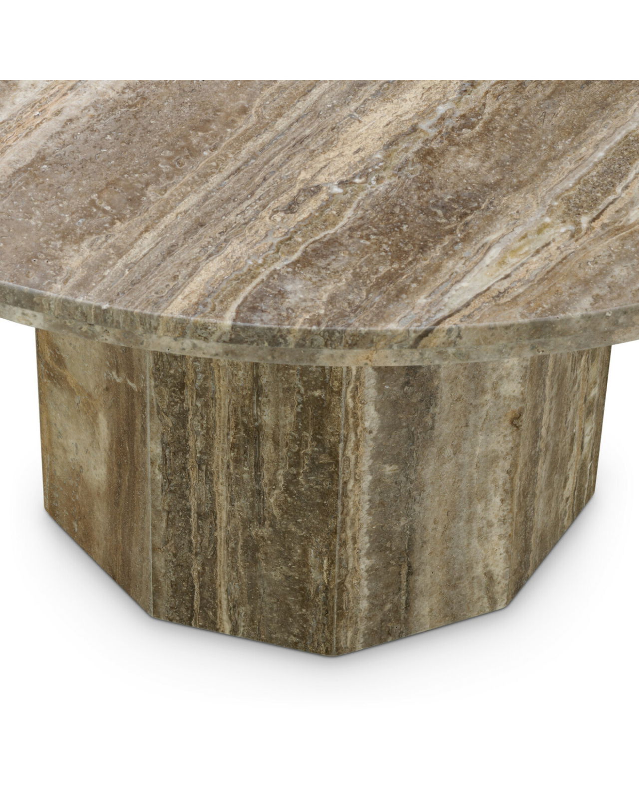 Florence Dining Table Silver Travertine