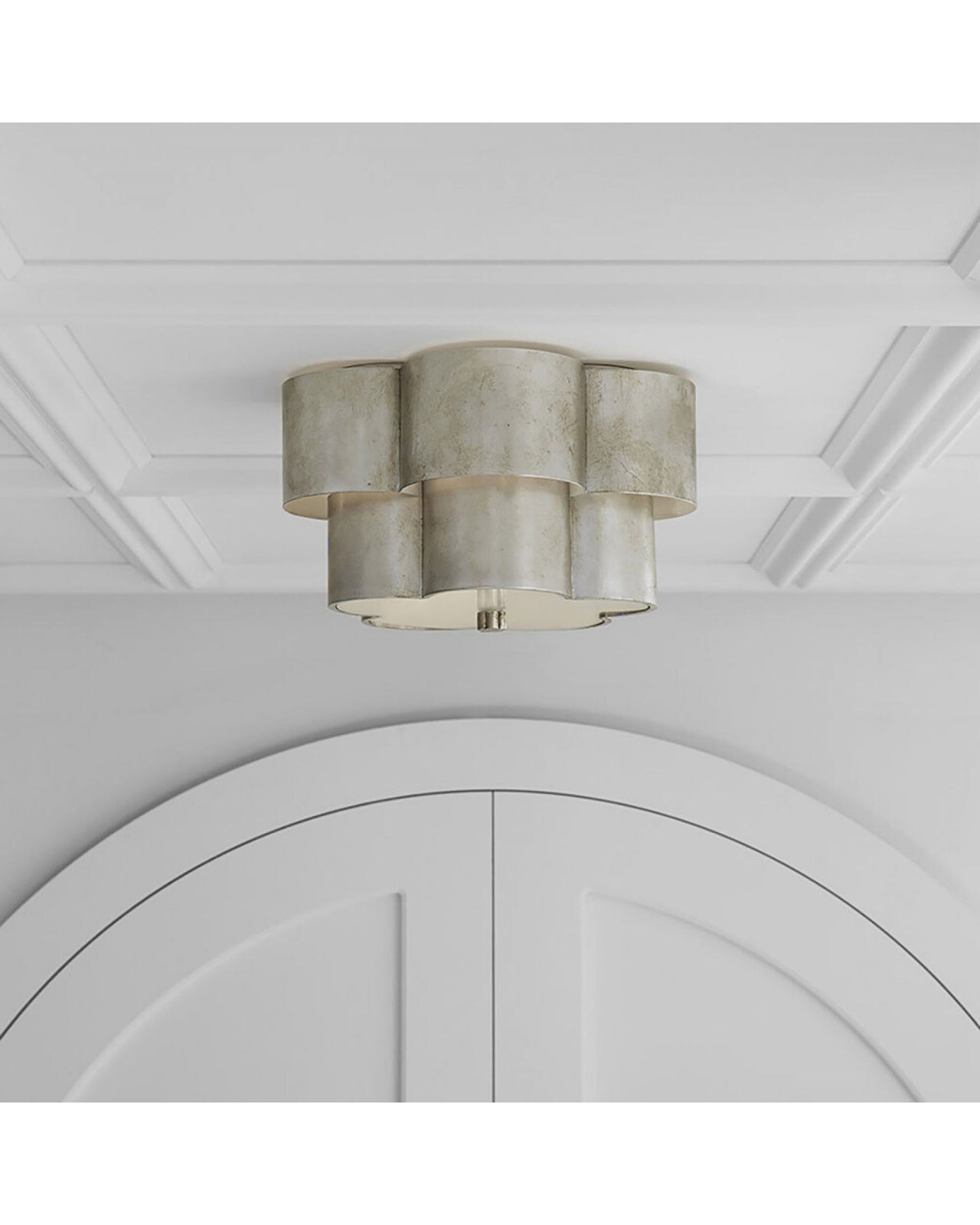 Arabelle Flush Mount Burnished Silver Leaf