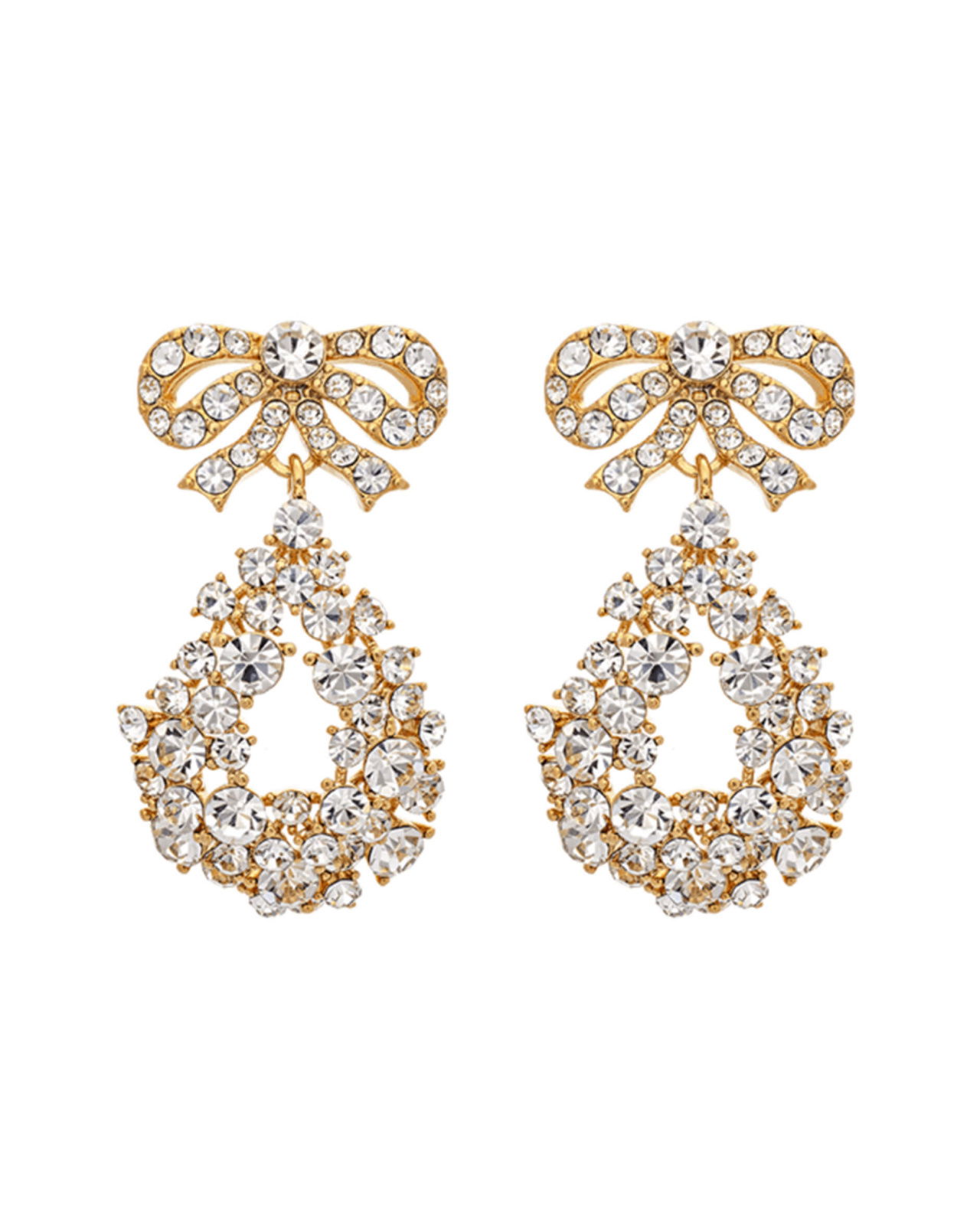 Alice Bow Earrings Crystal