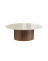 Delano Coffee Table Round Walnut Beige