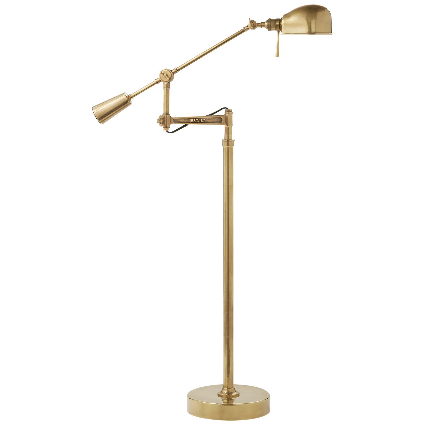 RL '67 Boom Arm Floor Lamp Natural Brass