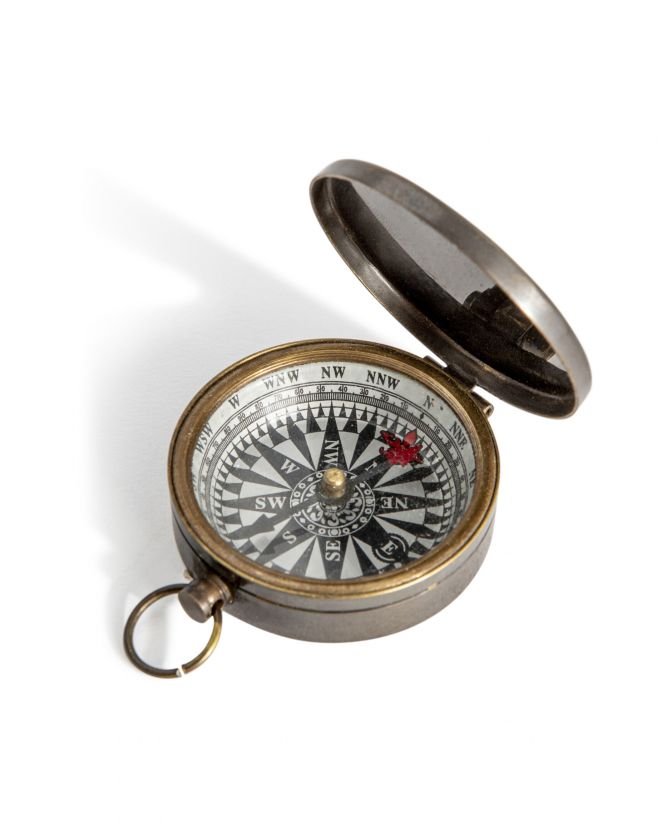 Mini compass bronze