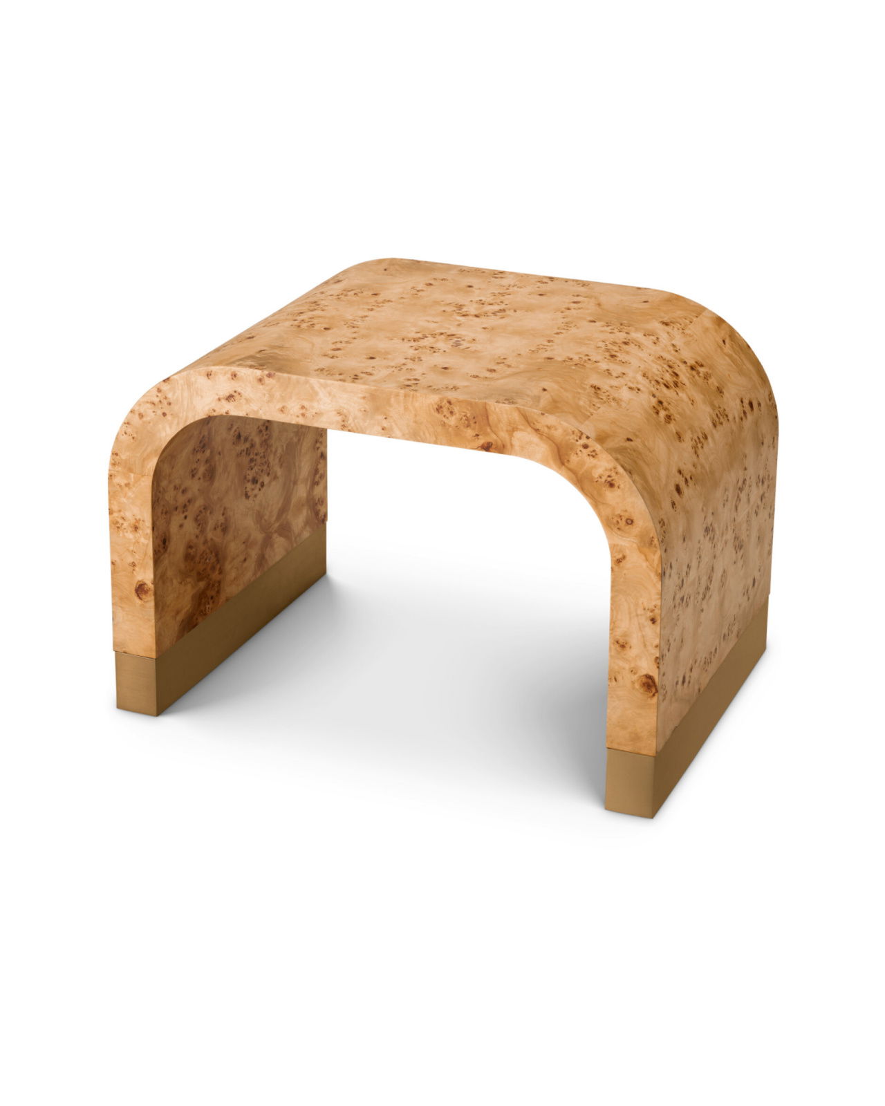 Quinton Side Table Light Brown Mappa Burl