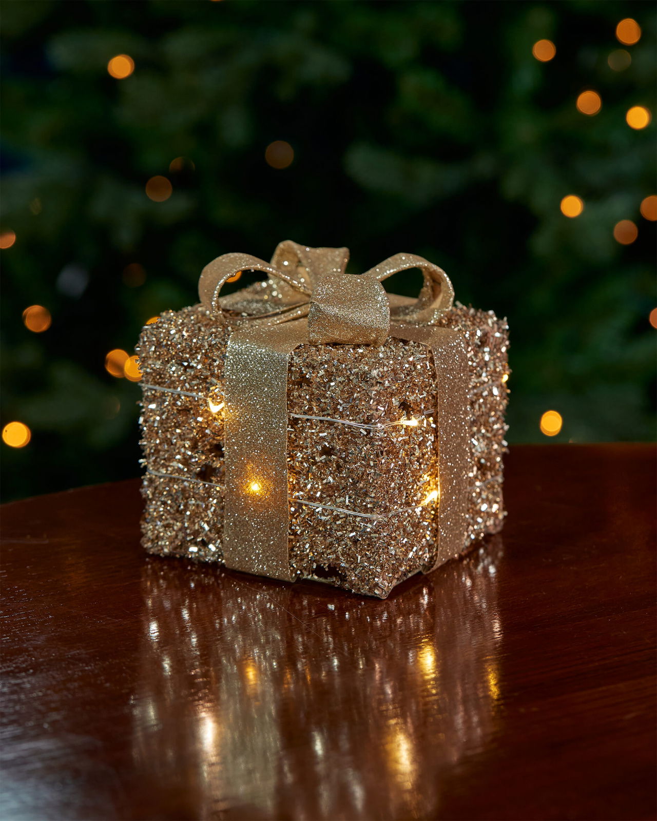 Ophelia paket LED juldekoration champagne