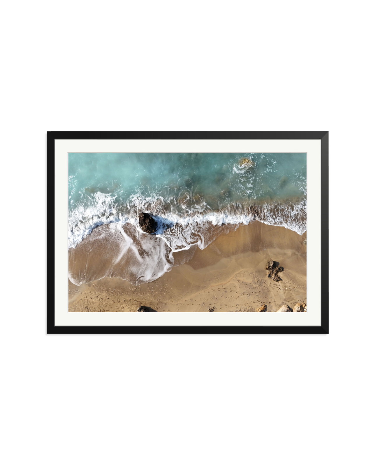 Footprints in the sand Black / XXL