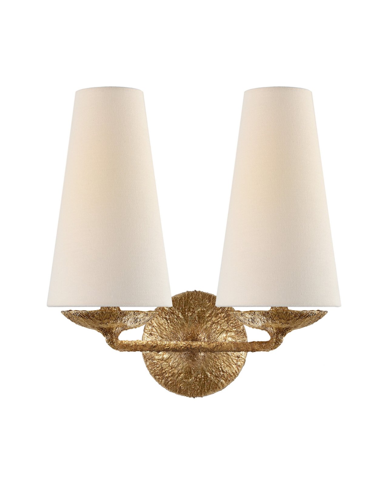 Fontaine Double Sconce Gilded Plaster
