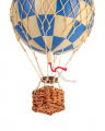 Floating The Skies Hot Air Balloon Blue Checkered