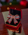 Clement Bow Brooch Red
