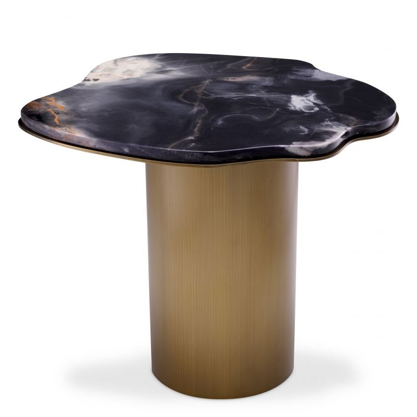 Shapiro side table black marble