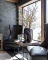 Reed leather armchair mountain black