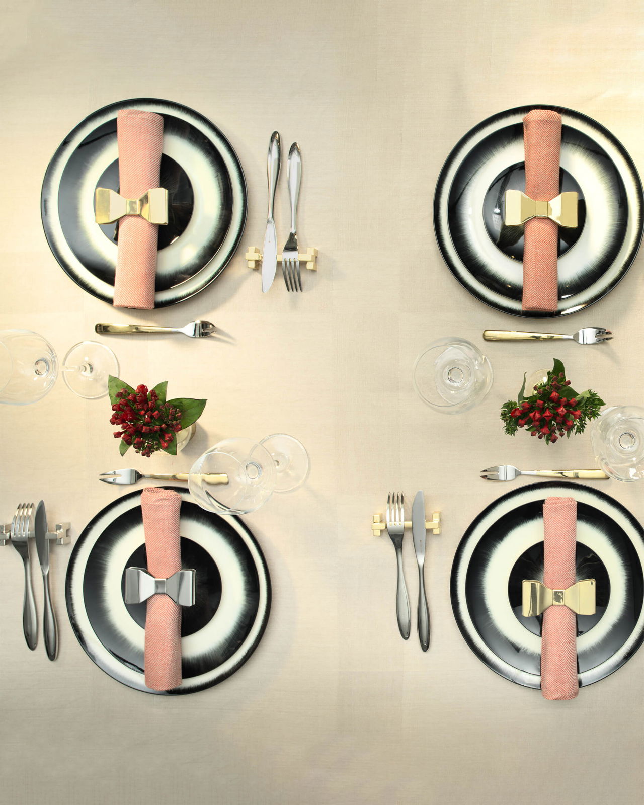 Bowie servettring mässing 2-pack