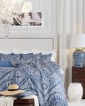 Tulum bedding set blue/off-white