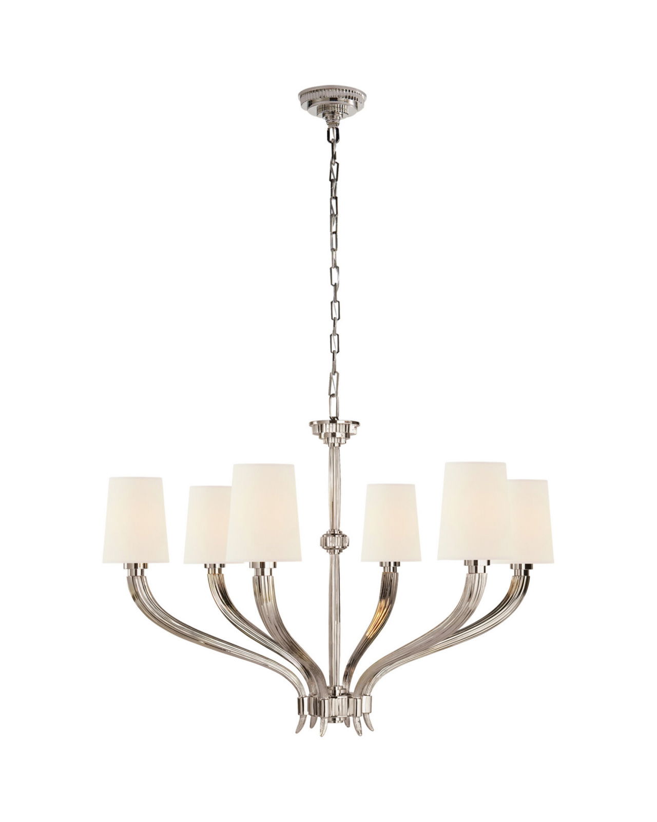 Ruhlmann Chandelier Polished Nickel Large
