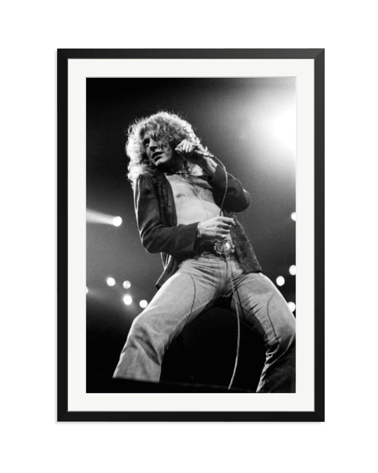 Robert Plant of Led Zeppelin 1977 Black / XXL