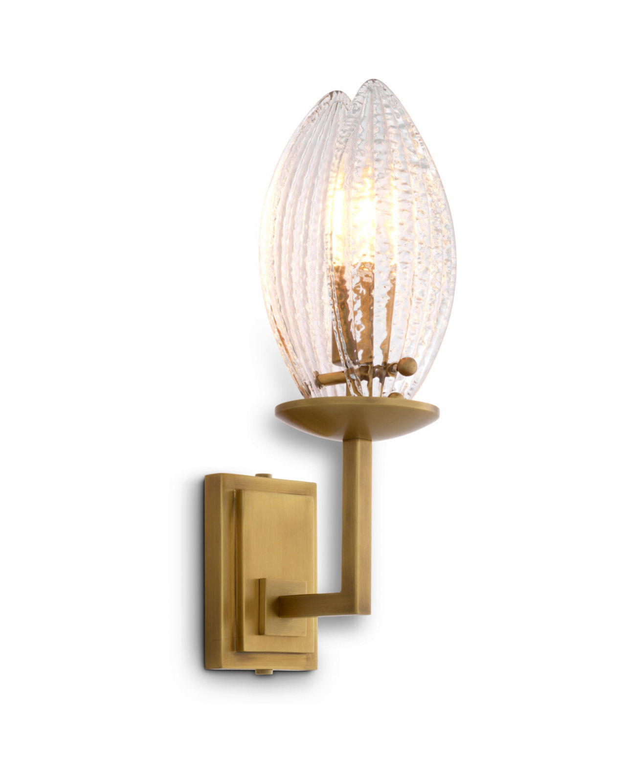 Persephone wandlamp antiek messing