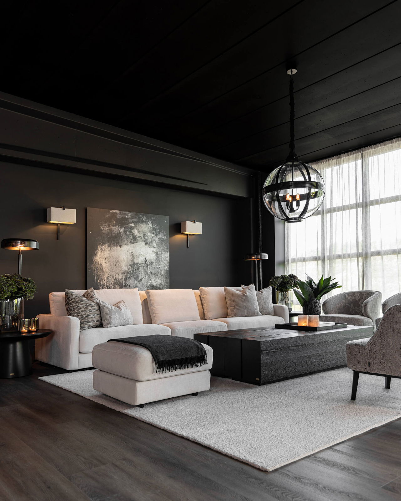 Timeless taklampa rund svart Ø66