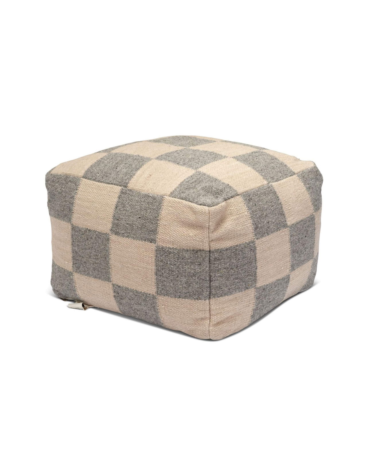Square Pouf Grey/Nature