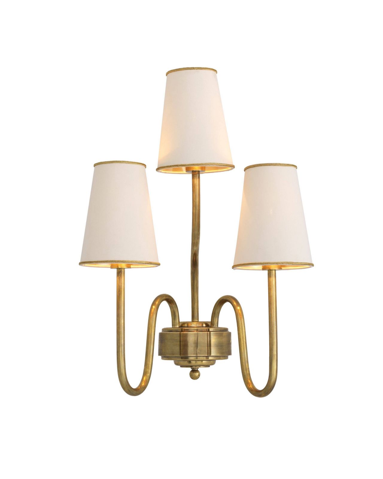 Bergerac vägglampa mässing S