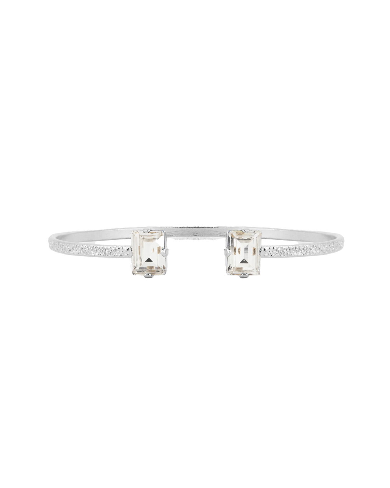 Diora Stud bracelet rhodium crystal