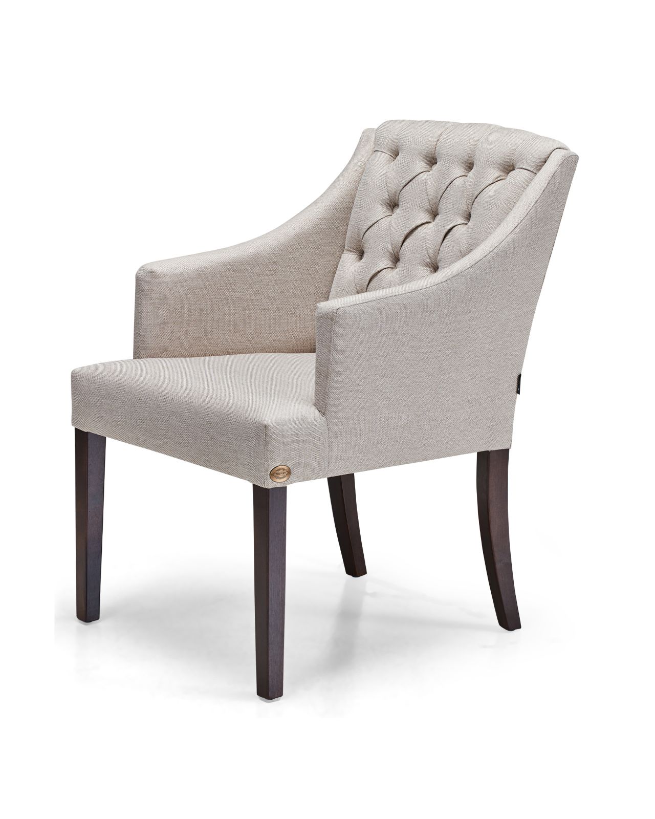 Newport Delano dining chair with armrests, sand