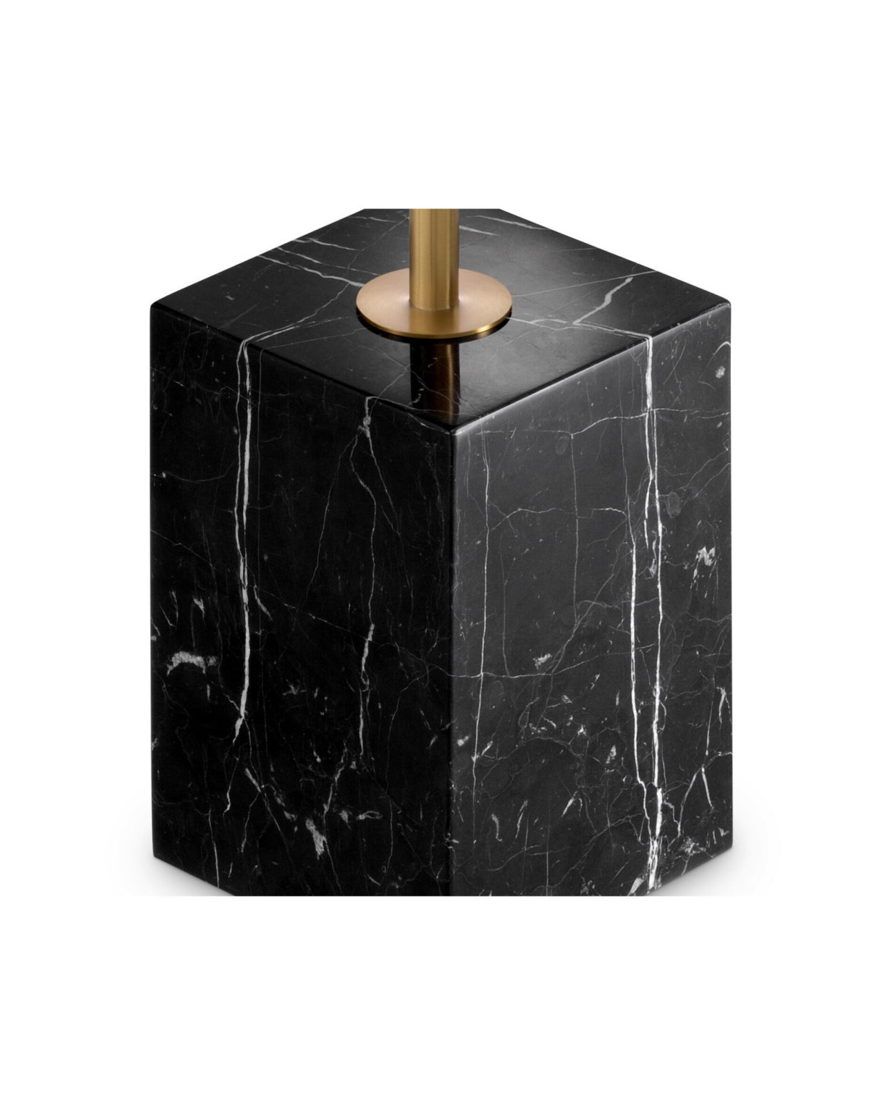 Cole Side Table brass/black