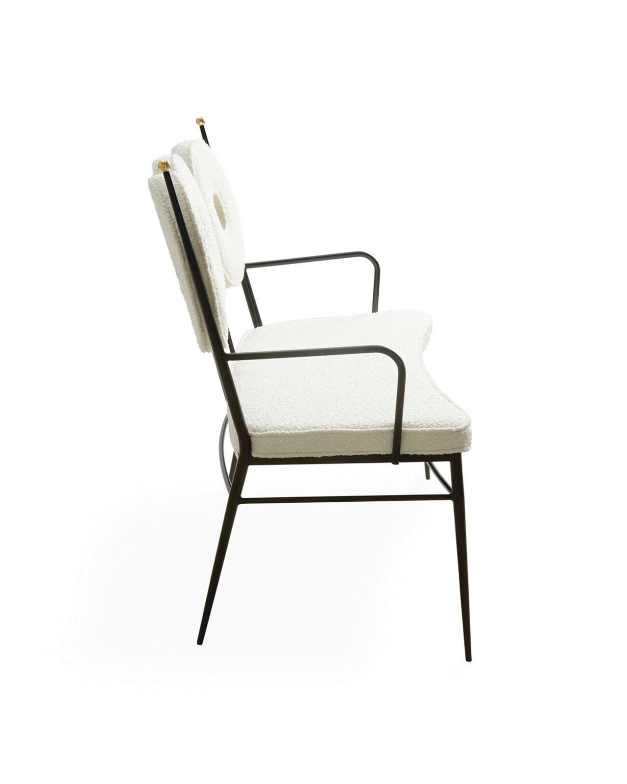 Rondo bänk bouclé white