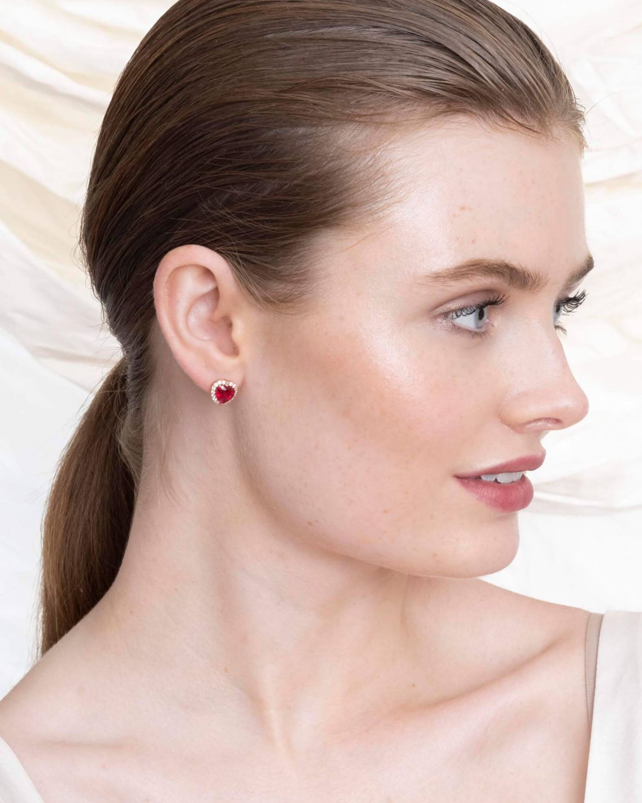 Delphine örhängen pink ruby