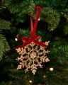 Weston Snowflake Ornament Gold/Red