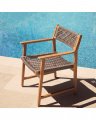 Cancun Dining Chair Natural Teak 2-Set