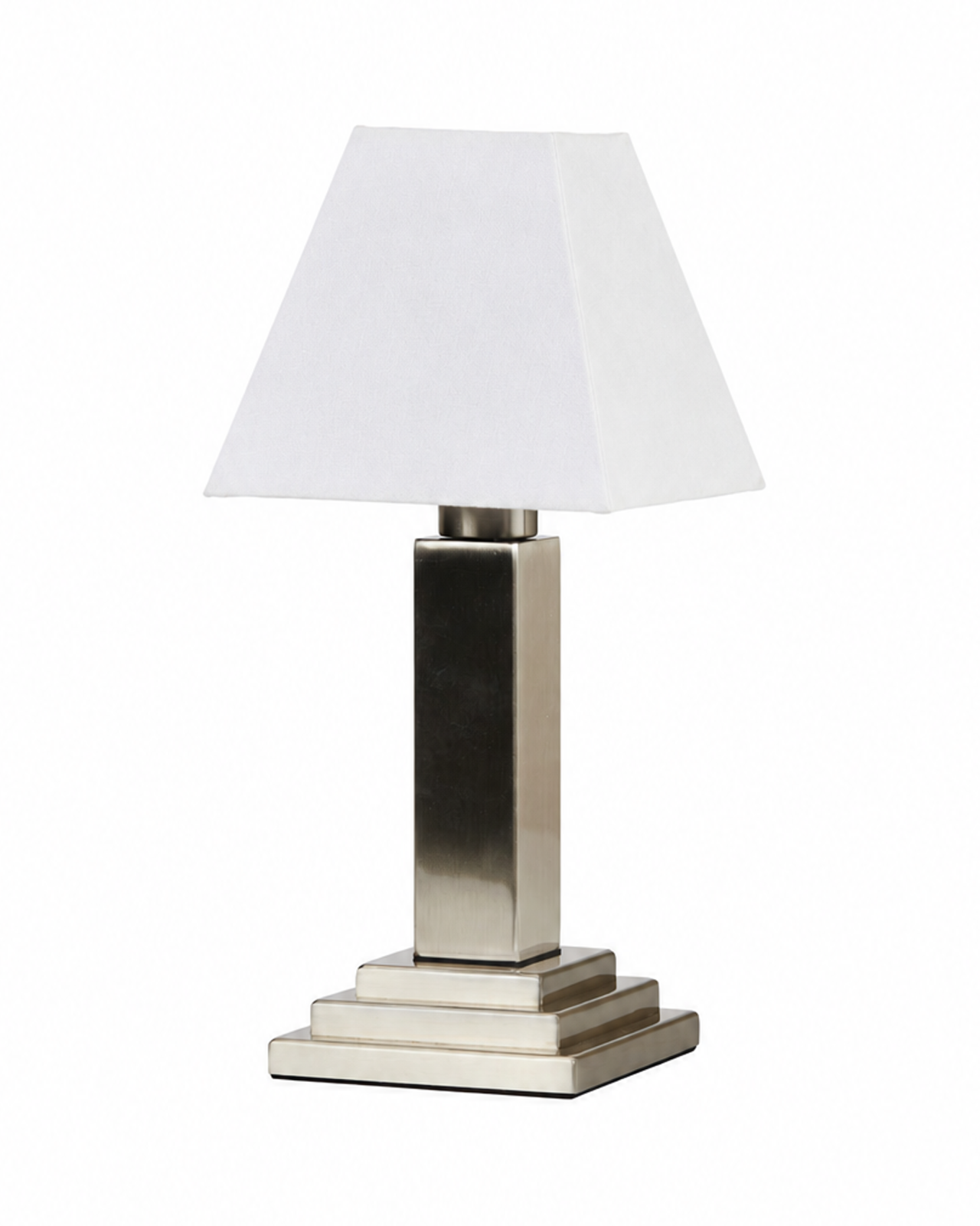 Charles Portable Table Lamp vintage silver finish
