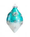 Claire julekugle – elongated teardrop