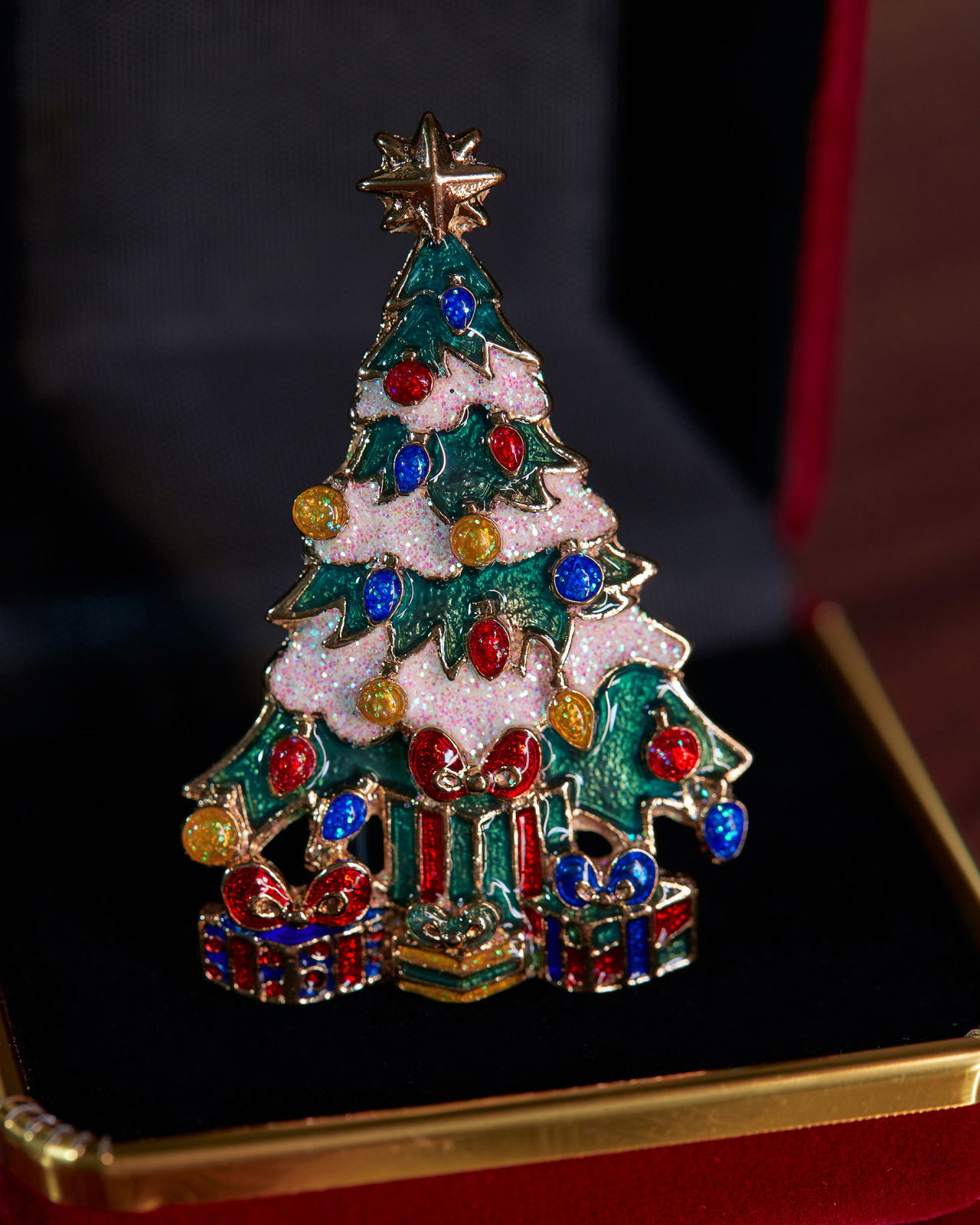 Rufus julgran brosch grön