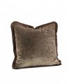 Garda Velvet cushion cover fringes taupe