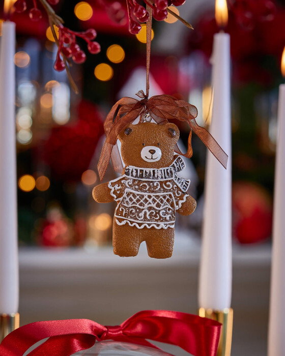 Oldbury Gingerbread Teddy Bear Ornament - Newport