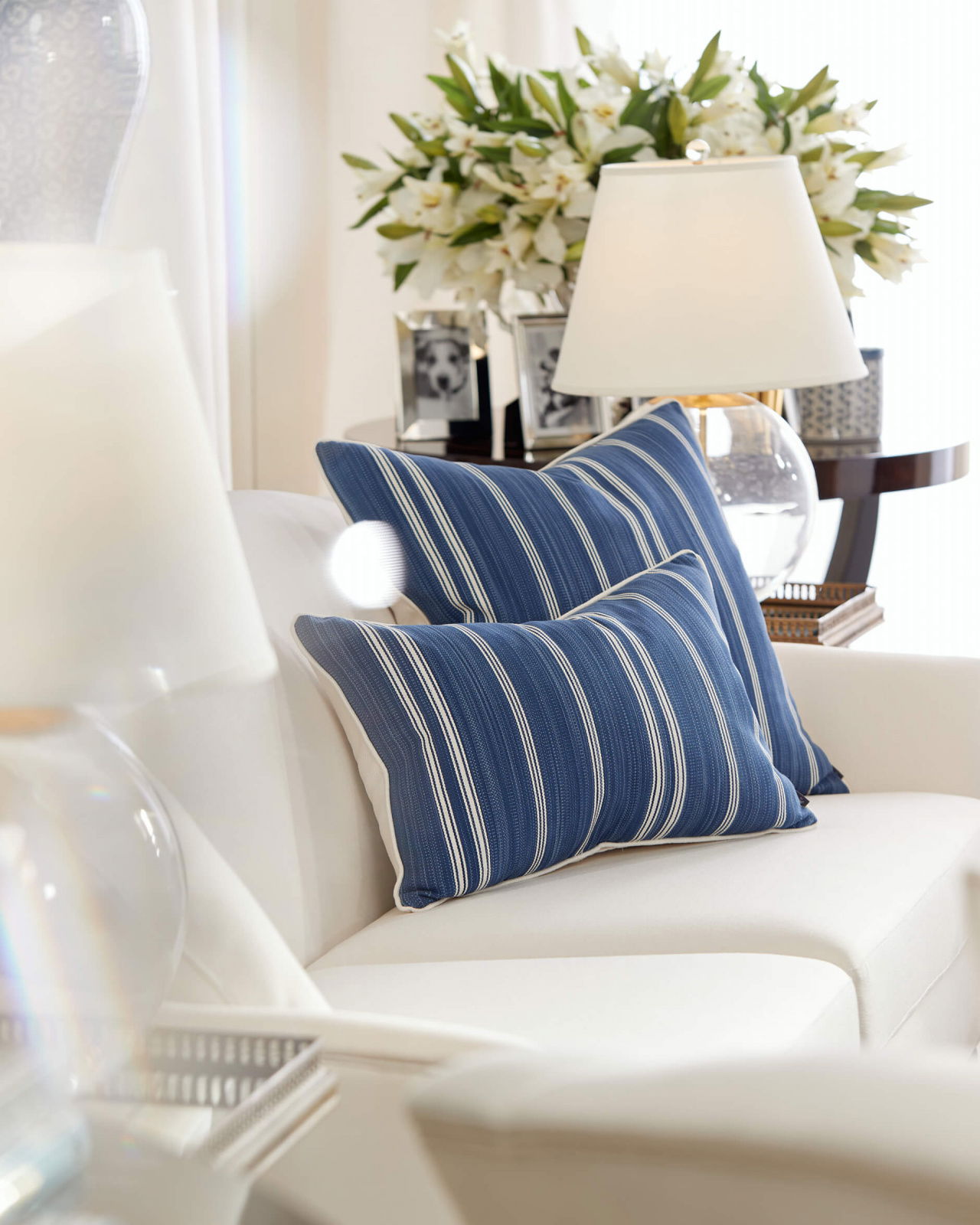 Batchelder Ticking kuddfodral indigo