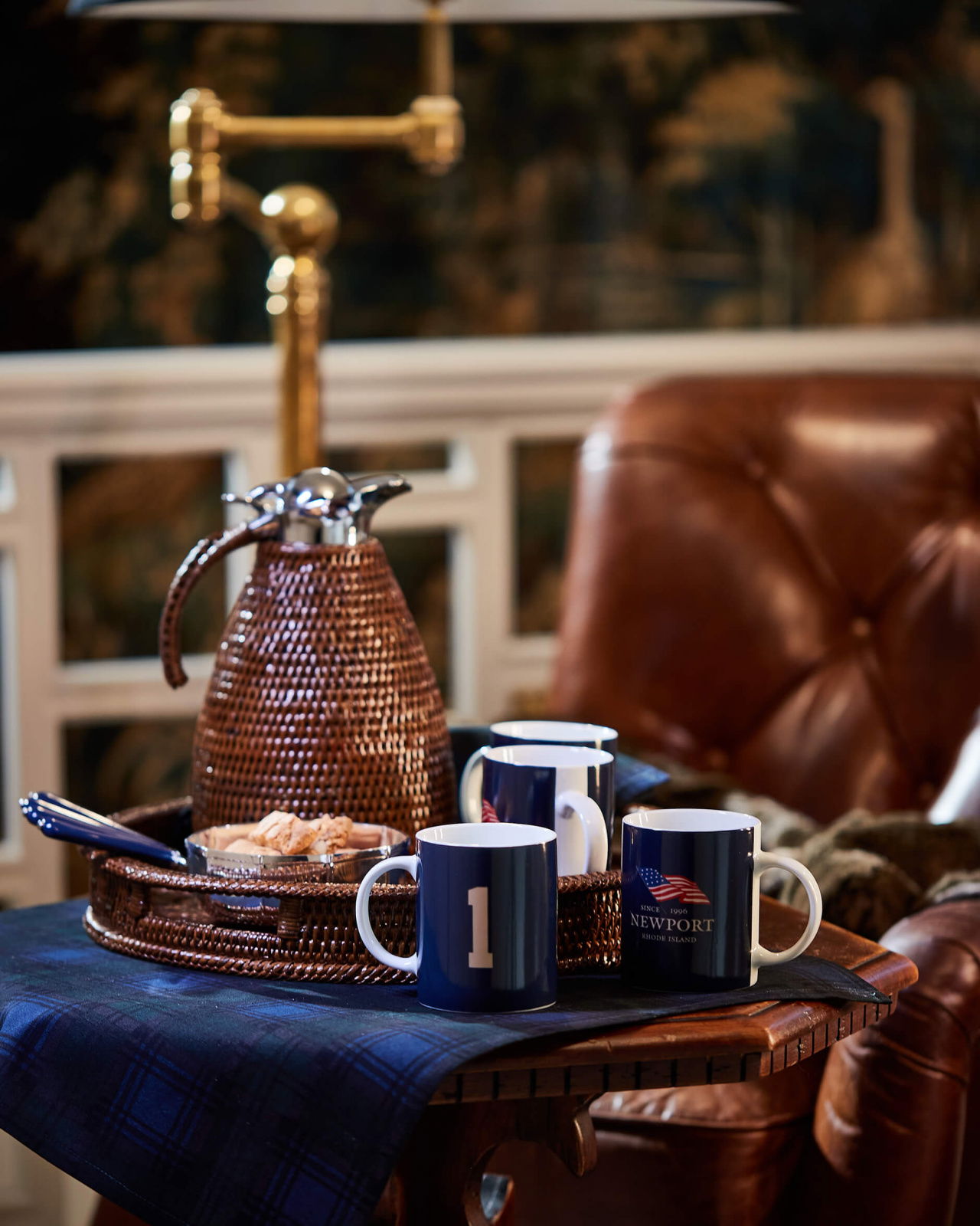 Cognac Thermal Carafe Rattan