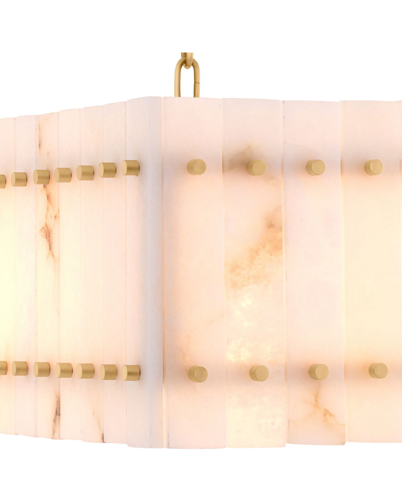 Ruby Chandelier Alabaster Brass