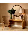 Quinton Console Table Light Brown Mappa Burl Set of 2