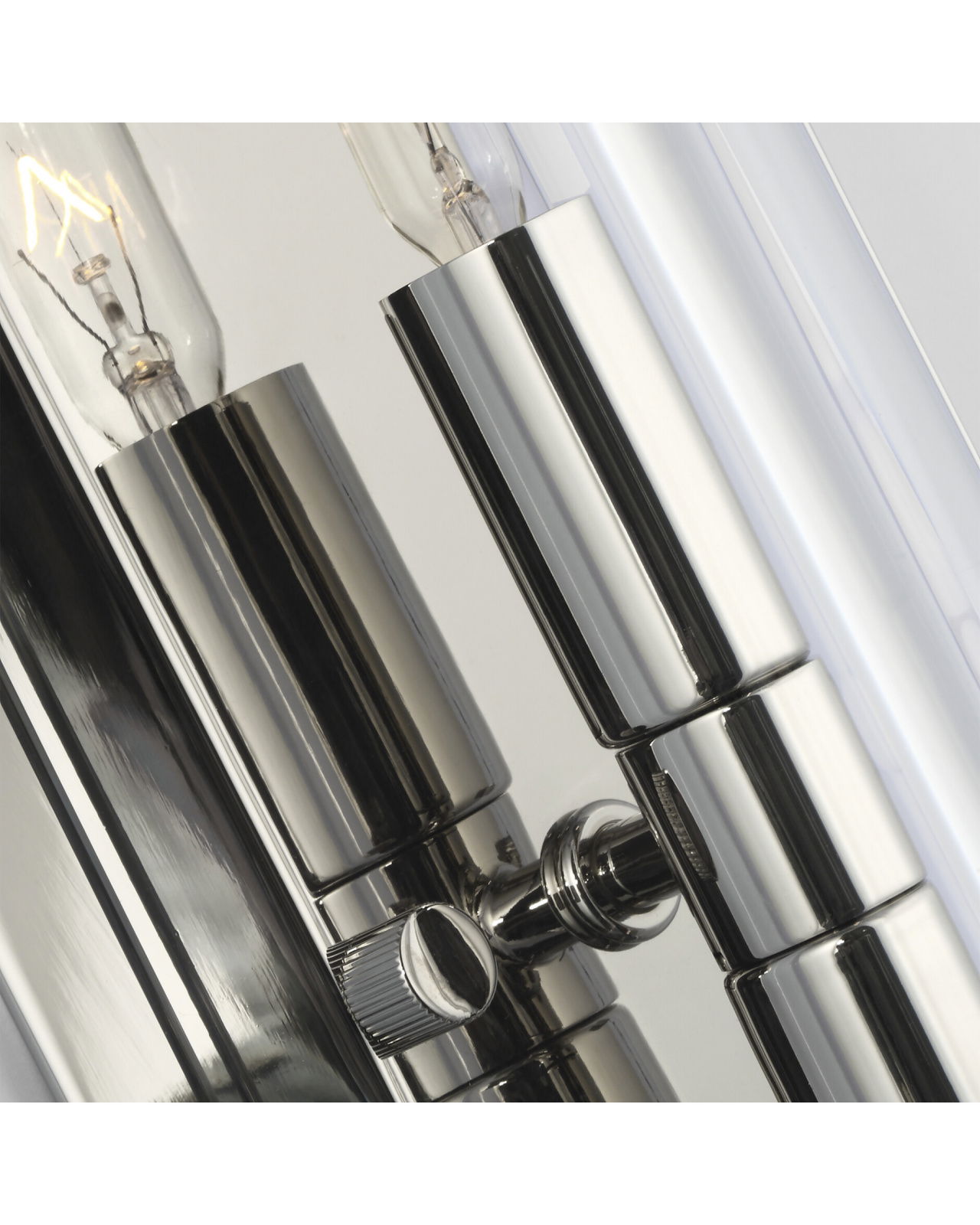 Clayton vägglampa crystal/nickel