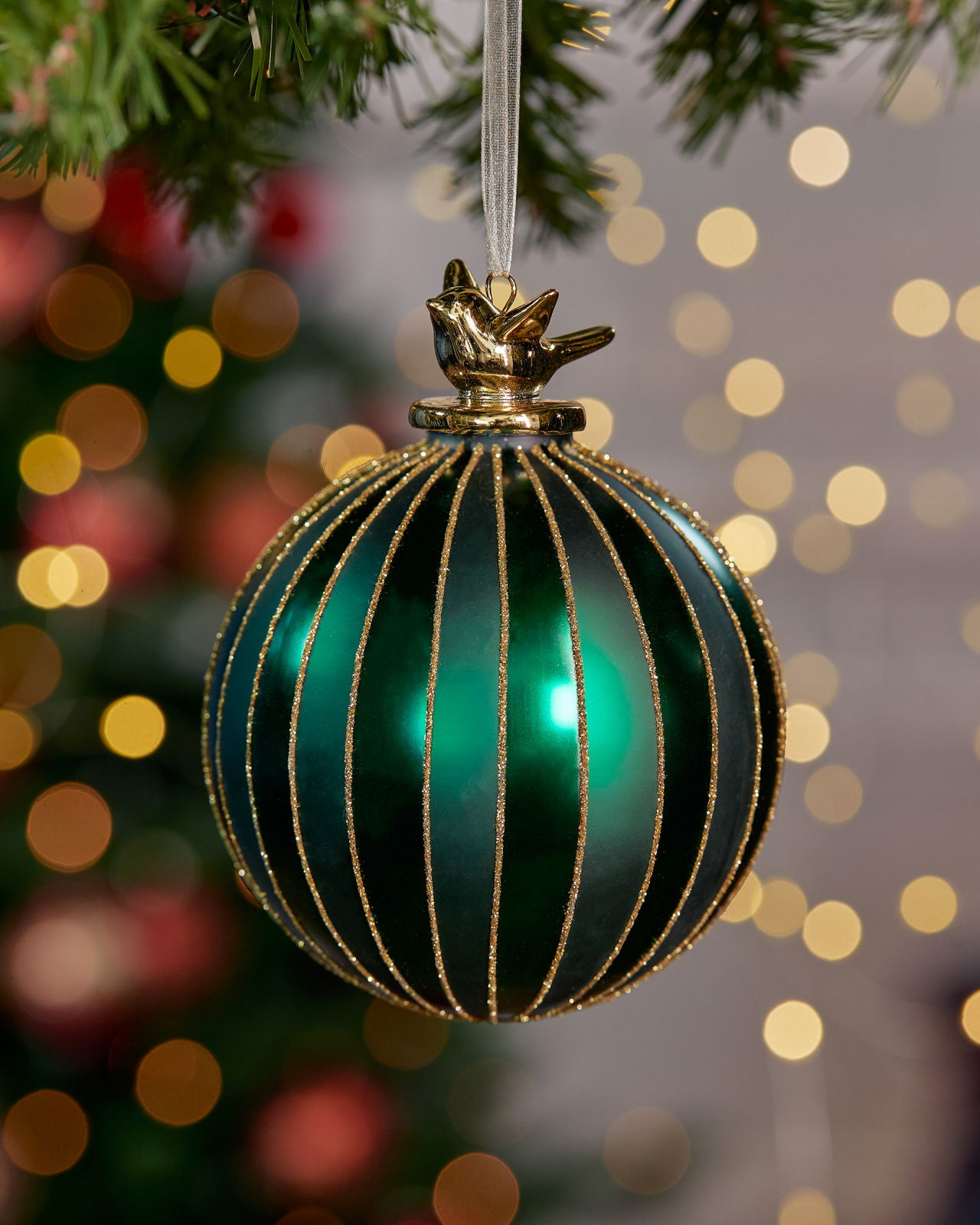 Godfrey Bauble Green 10cm