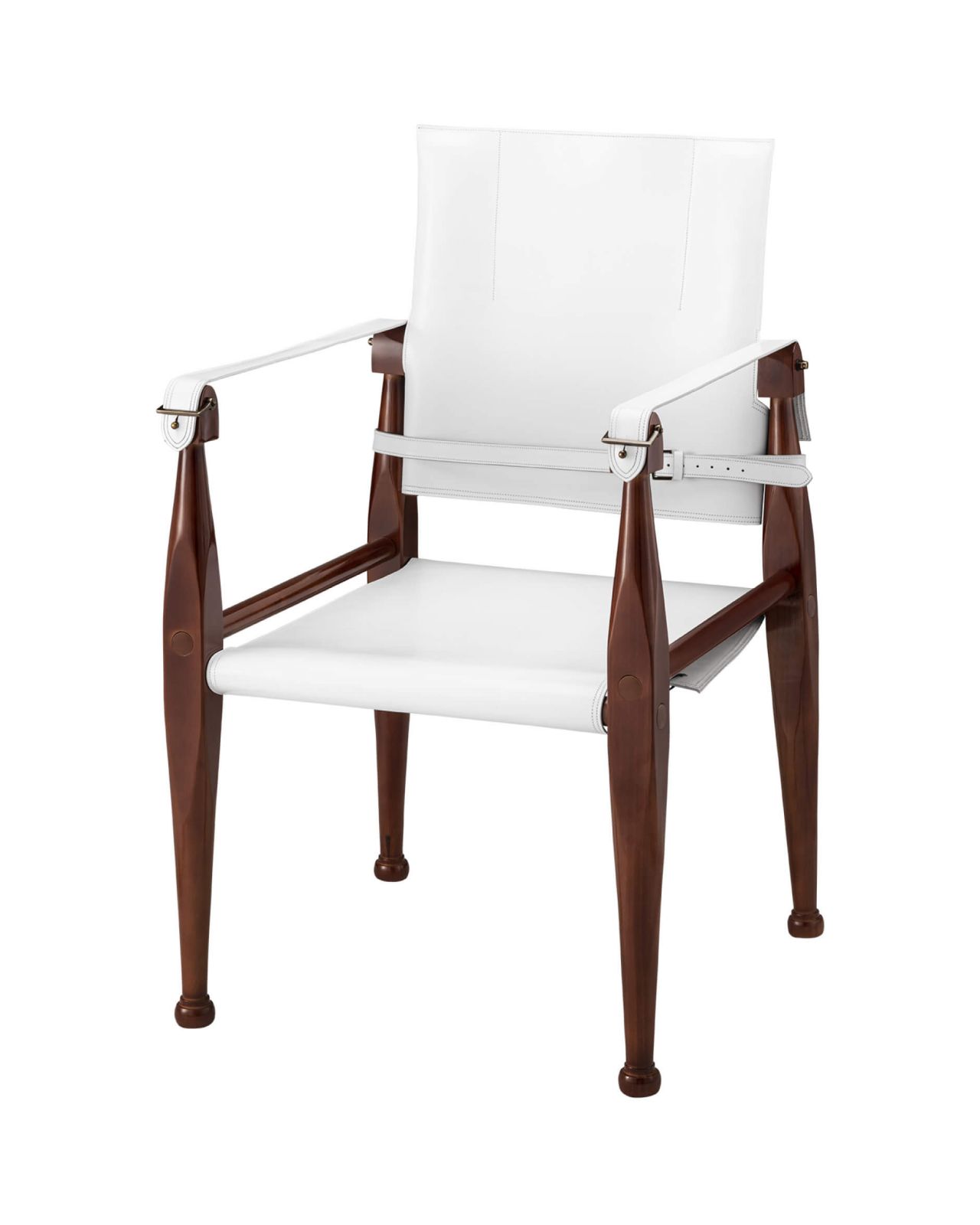 Bridle chair leather white