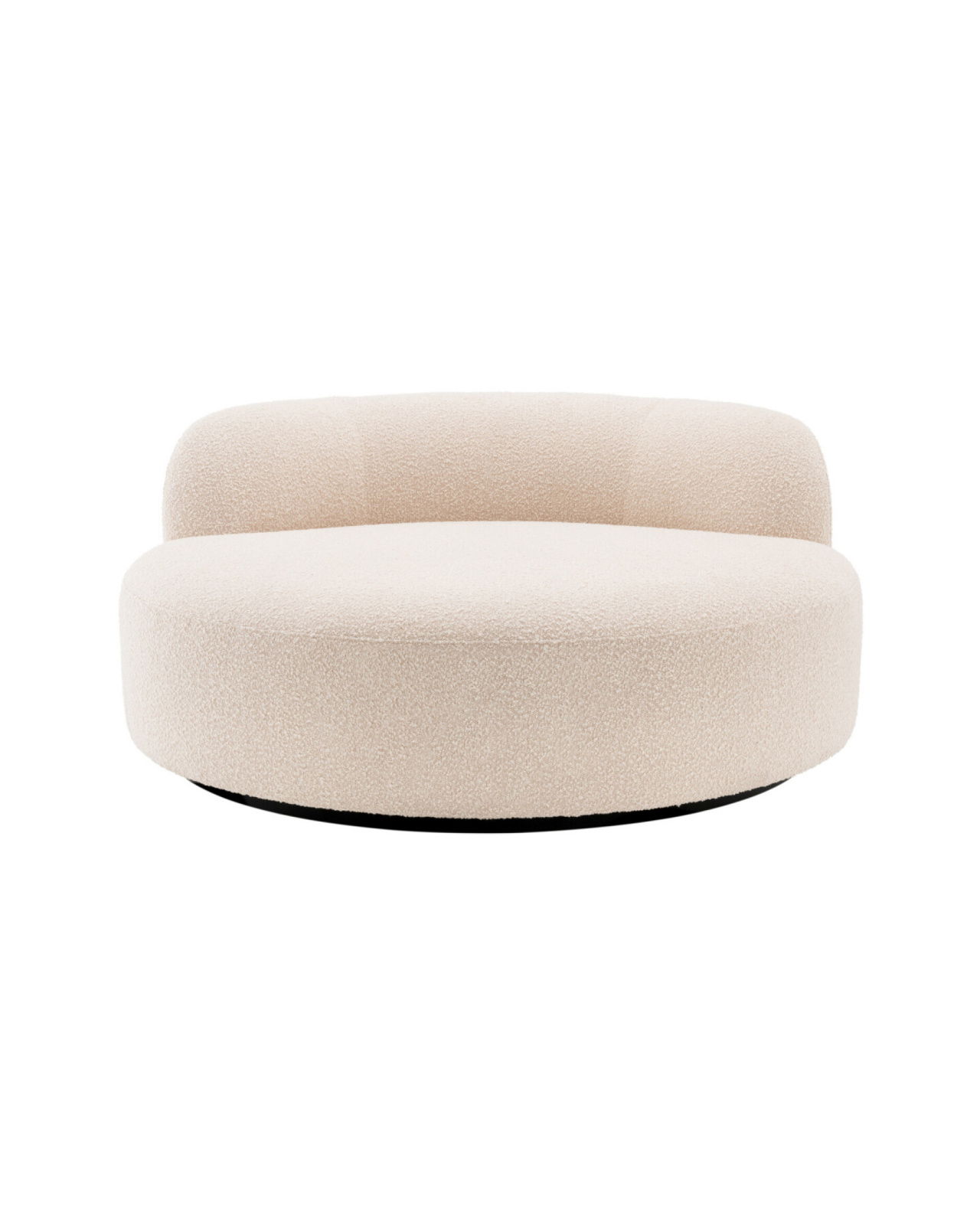 Björn bank rond bouclé cream