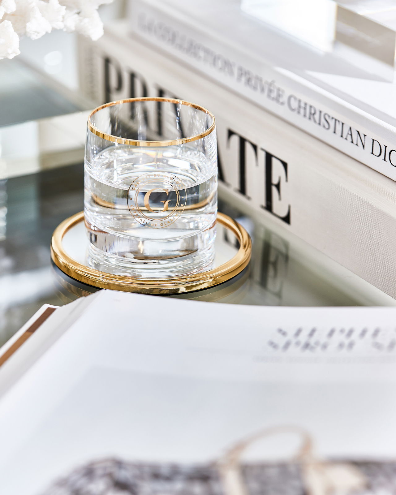 Garrett glasunderlägg guld 4-pack