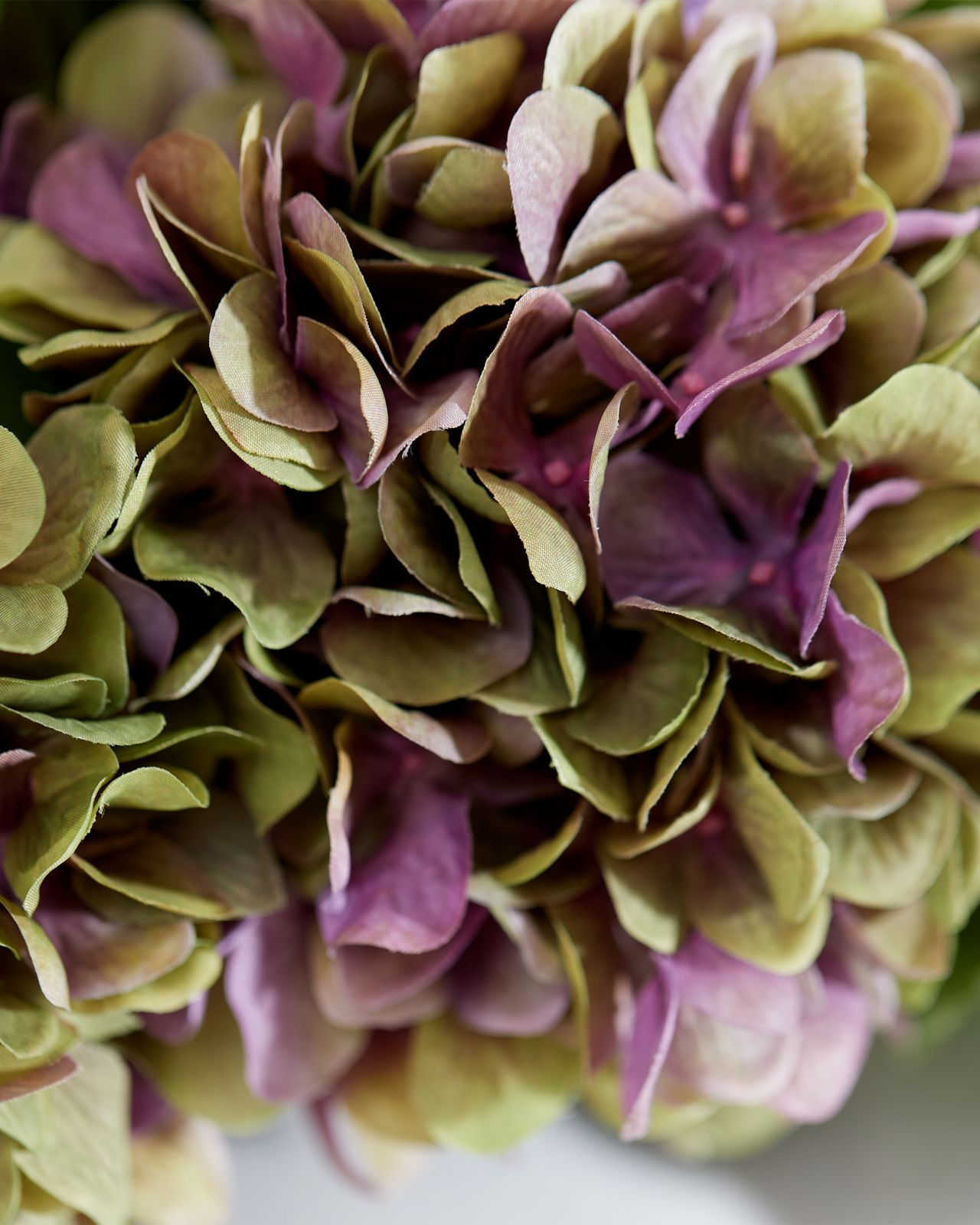 Kunstig Hortensia stilk lilla/grøn