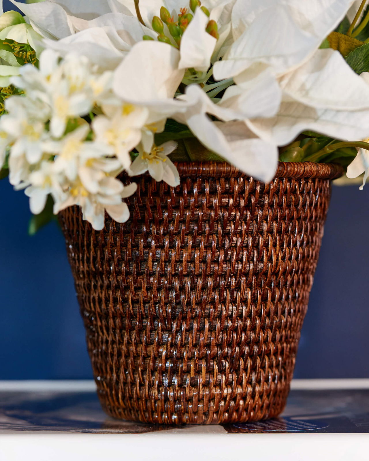 Cognac potte rattan