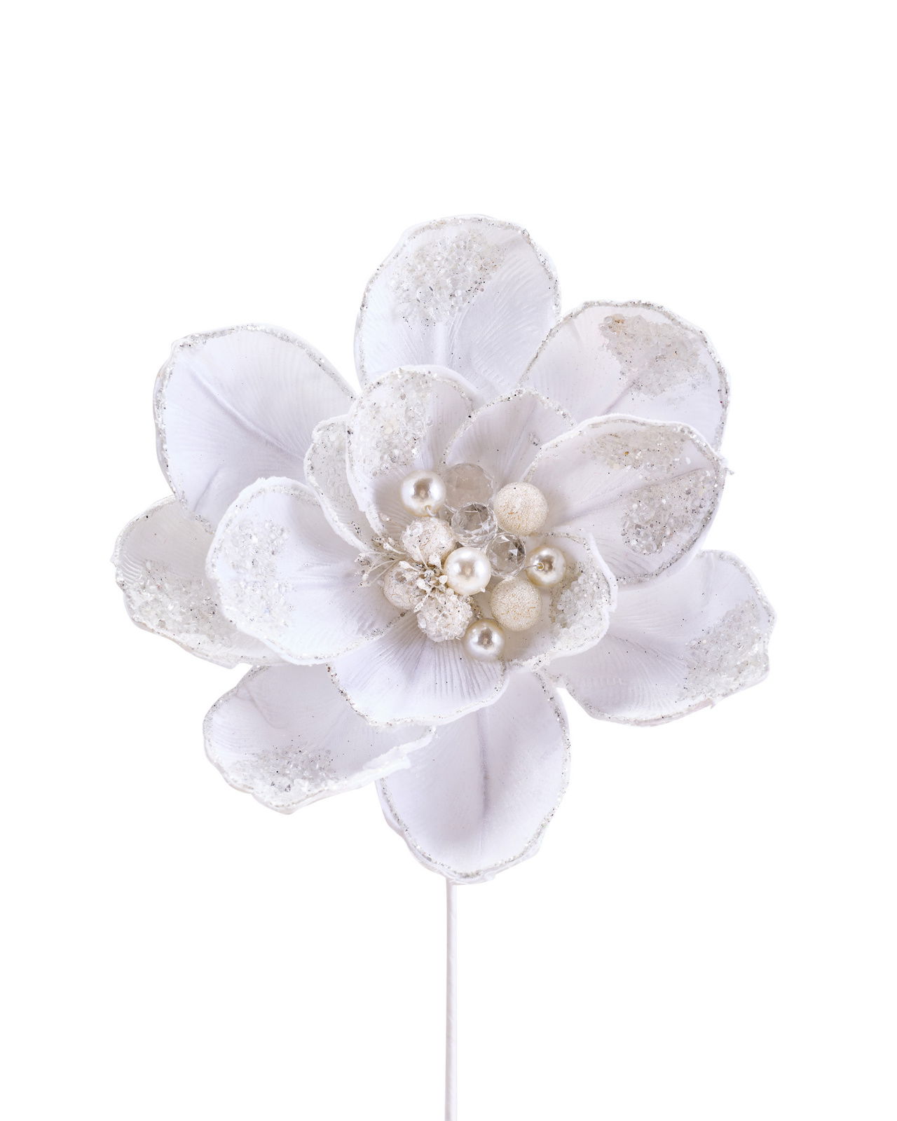 Magnolia Pearl Decorative Branch White