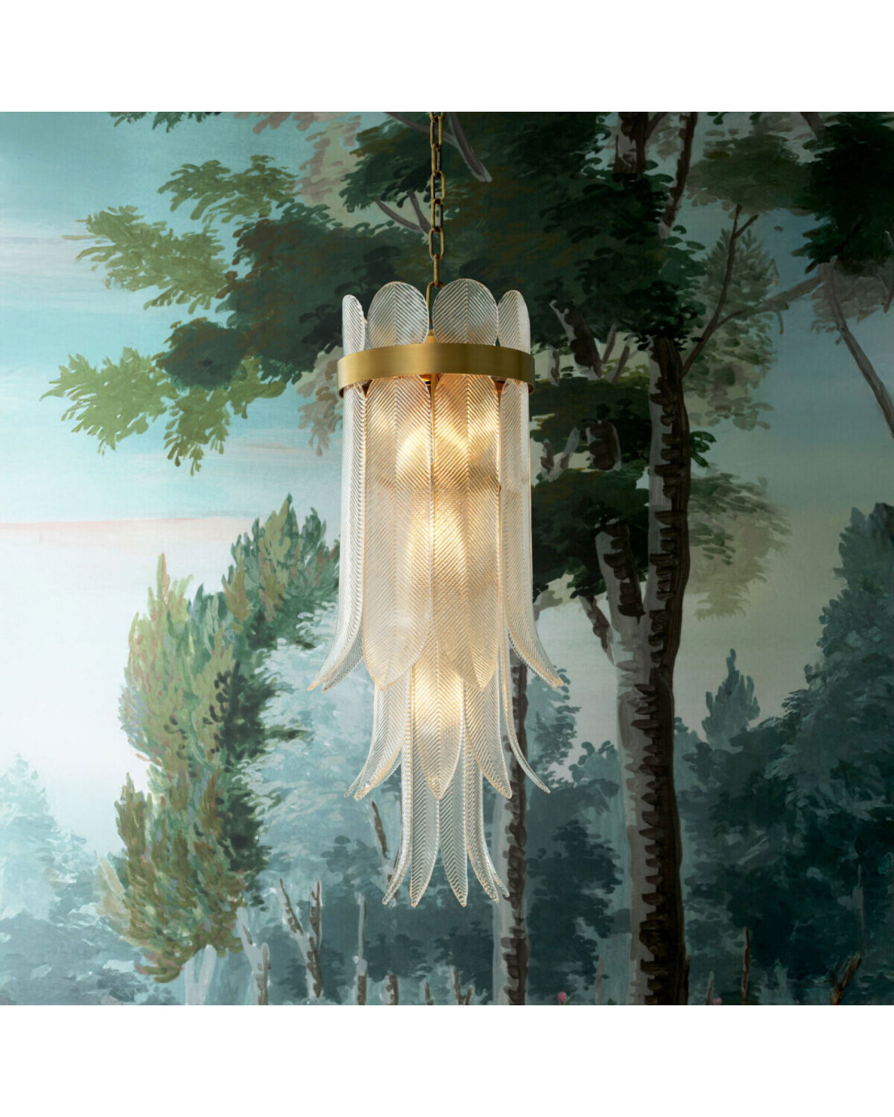 Erika kroonluchter antiek messing