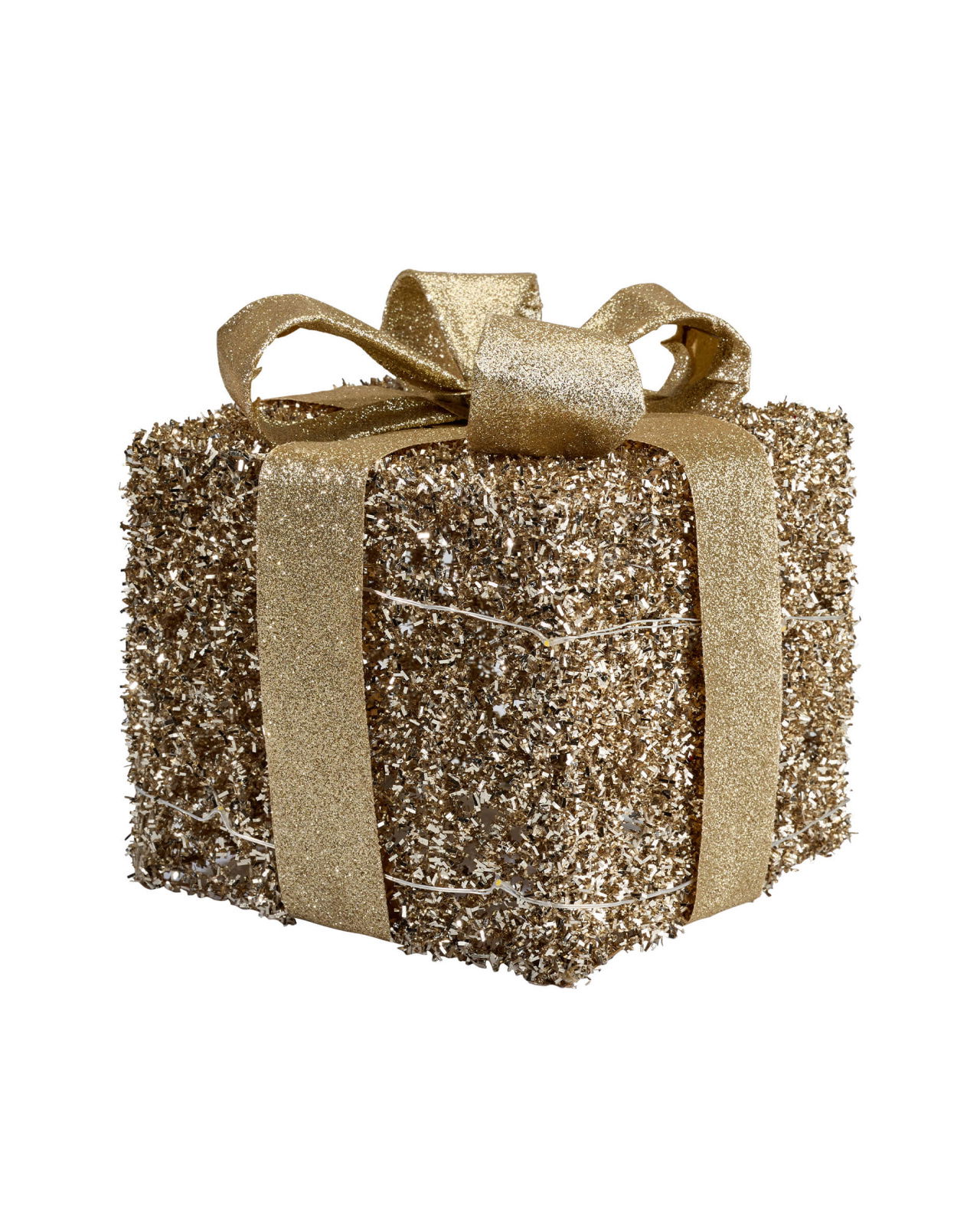 Trevor Paket LED Weihnachtsdekoration Champagner